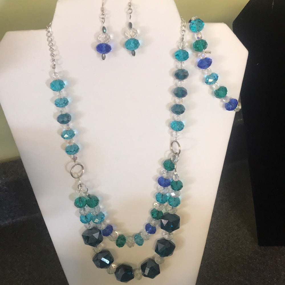 Ladies Necklace earrings and bracelet